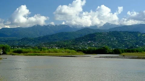 Mountain river view Stock Footage 140505466