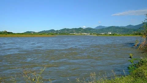 Mountain river view Stock Footage 140821815