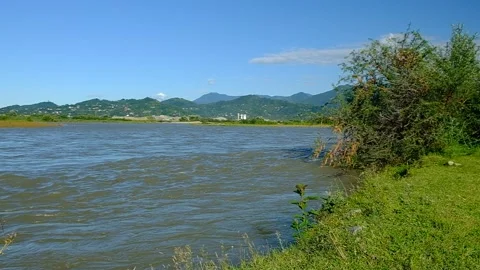 Mountain river view Stock Footage 140821851