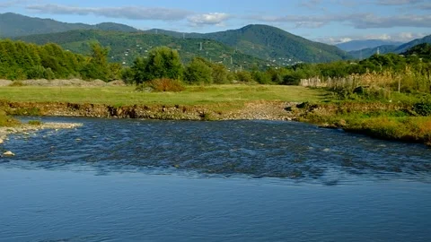 Mountain river view Stock Footage 140822228