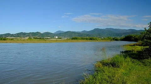 Mountain river view Stock Footage 140822317