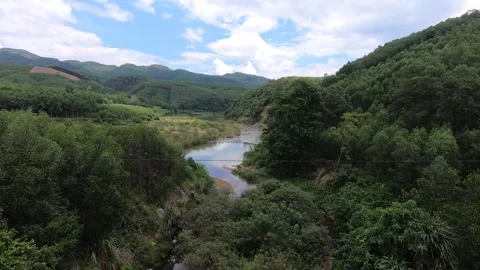 Mountain river view in Quang Tri, Vietnam Stock-Footage 233776847
