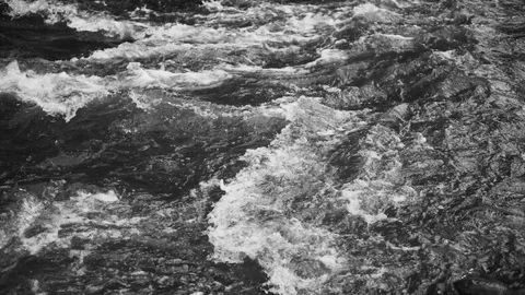 Mountain river water with fast closeup. Video stock 111446342