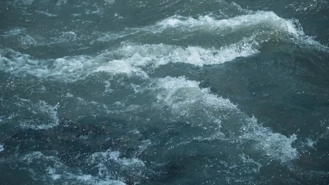 Mountain river water with fast closeup. Stock Footage 111446731
