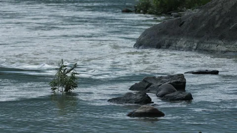 Mountain river, water flow Stock Footage 204106800