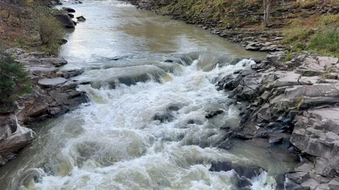 Mountain river water flowing close-up Stock Footage 254446191