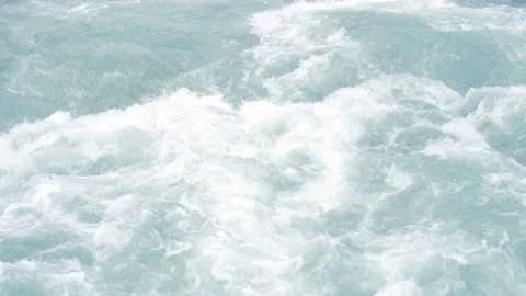 Mountain river water. Rushing stream flowing water background Closeup. Rapid Stock Footage 202633844