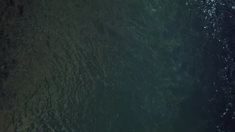 Mountain river water. Top down.  Stock Footage 147632581