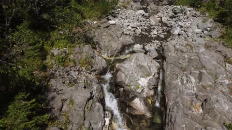 Mountain river with a waterfall Stock Footage 223481463