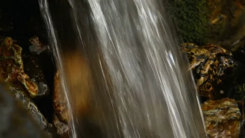 Mountain river waterfall in forest. Media with audio track Stock Footage 79423636