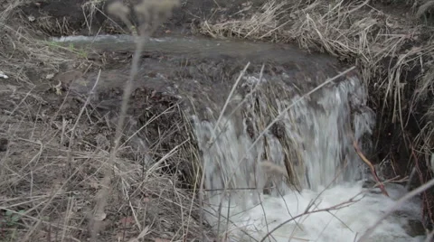 Mountain River Waterfall In Spring Stock Footage 62411831