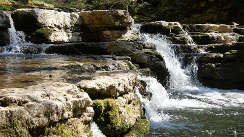 Mountain rivers with passages Stock Footage 89678373