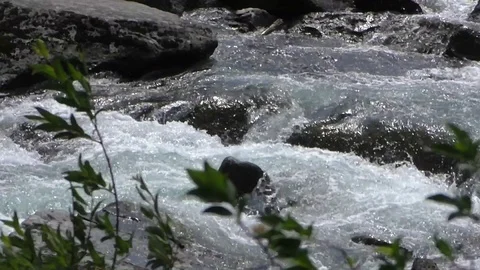 Mountain river,slow motion Video stock 106328544