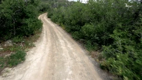 Mountain Road On 4-Wheeler Stock Footage 234165605