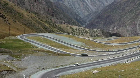 Mountain road 9 Stock Footage 853429