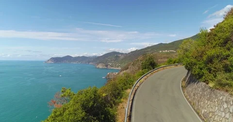 Mountain Road Aerial View Stock Footage 80771397