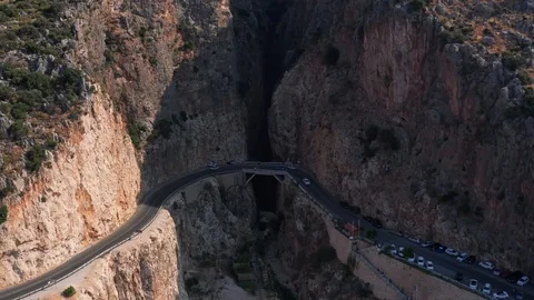 Mountain road along the coast Stock Footage 116411331