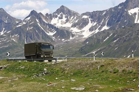 Mountain road background Stock Photos