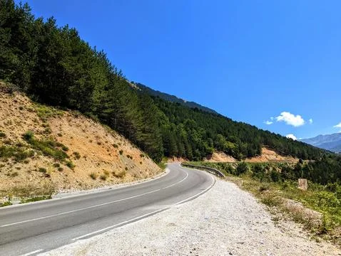 A mountain road in the Balkans Stock Photos