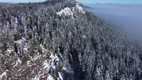 Mountain road behind the clouds Video stock 261584409