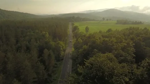 MOUNTAIN ROAD CAR Stock Footage 262055775