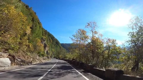 Mountain Road in the Carpathians Stock Footage 143645739
