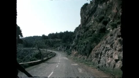 Mountain Road with Cliffs Stock Footage 277585223
