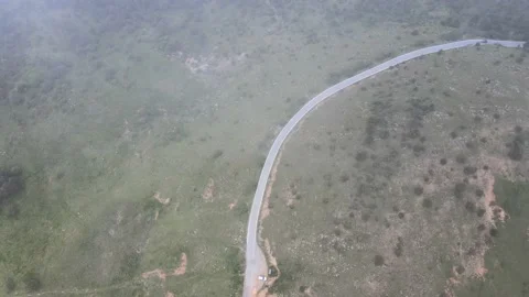 Mountain road in the clouds Video stock 137545293