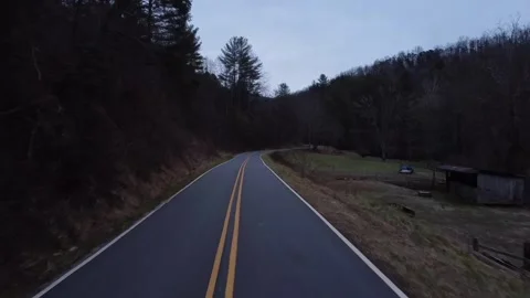 Mountain Road Drone Stock Footage 146381025