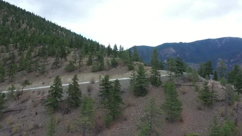 Mountain Road Drone Shot Video stock 146480414