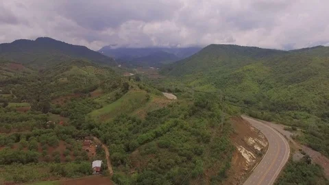 Mountain road Stock Footage 76043123