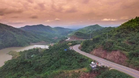 Mountain road Stock Footage 76043742