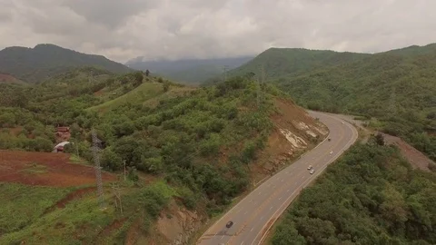 Mountain road Stock Footage 76043785