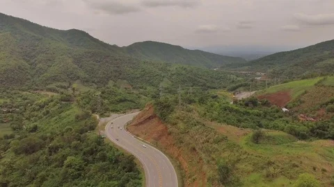 Mountain road Stock Footage 76043970