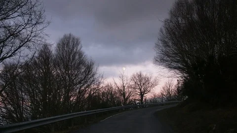 On the mountain road Stock Footage 128818366