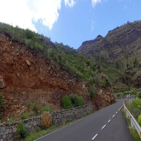 Mountain Road GC-505 on Gran Canary island. Spain Stock Footage 69737048