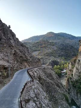 Mountain road landscape Stock Photos