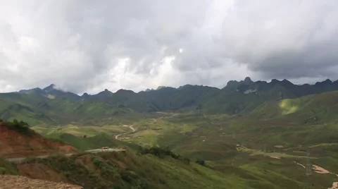 Mountain road in Laos. Stock Footage 51333479