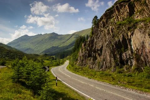 Mountain road Stockfoto's