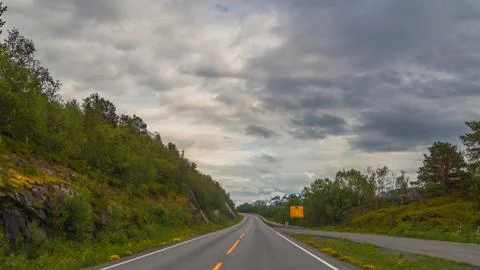Up on the mountain road Foto stock