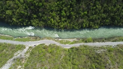 Mountain road river Stock-Footage 273210612