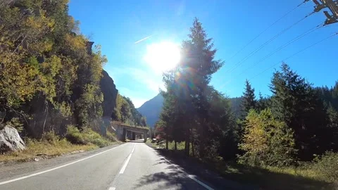 Mountain Road in Romania Stock Footage 143645676