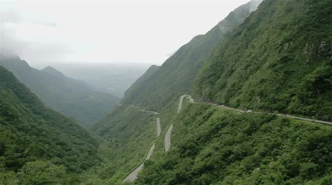 Mountain Road of the Serra do Rio do Rastro Stock Footage 51746782