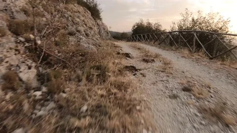 Mountain road shot in FPV Stock Footage 171213525