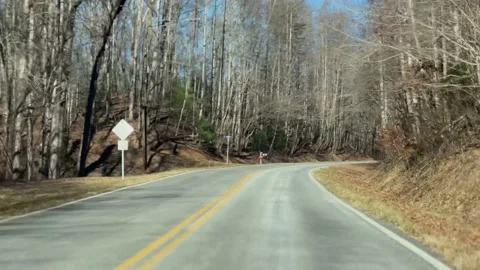  Mountain Road Timelapse At The winter Or Autumn Sunset Sunrise Time. Wild Natur Vídeos de archivo 229909476