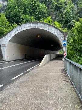 Mountain Road Tunnel Stock Photos