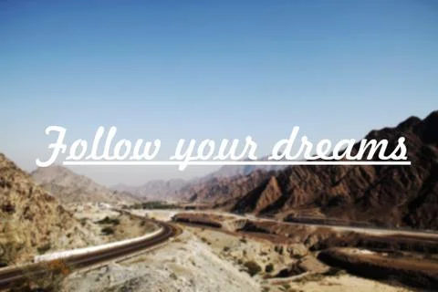 Mountain road in UAE Stock Photos