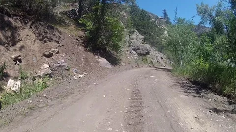 Mountain Road - Vehicle Point of View Stock Footage 45360075