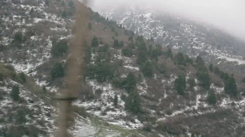 Mountain road view from the car Stock Footage 24450805