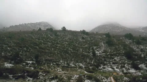 Mountain road view from the car Stock Footage 24451979